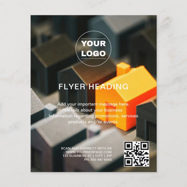 Elegant intecknings- / försäkringsflyer flygblad (Framsidan)