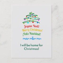 Elegant Internationell God jul Träd Art Helg Vykort