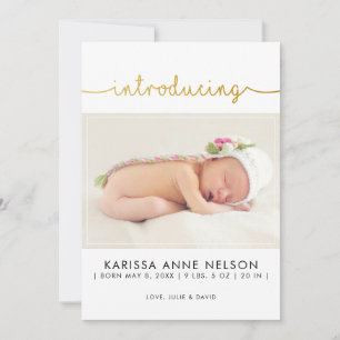 Elegant Introduktion av skript för Baby Rosa Polka Meddelande