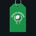 Elegant Inverterad Golf Monogram-design Presentetikett<br><div class="desc">Eleganten Golf Monogram Design från Edward Eksi med minimal Anpassningsbar. Enkel modifiering av INITIALER och TEXTS efter dina behov.</div>