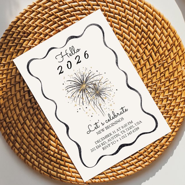 Elegant invitation card for a 2026 new year  inbjudningar (Skapare uppladdad)