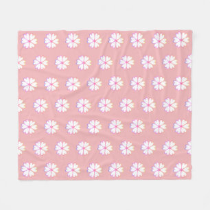 Elegant Ipanema vit hjärta blommönster Fleecefilt