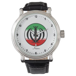 Elegant Iran Watch & Iranian Flagga/Teheran Armbandsur