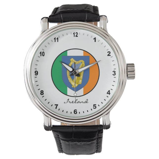 Elegant Ireland Watch & Irish Flagga / St Patricks Armbandsur (Framsida)