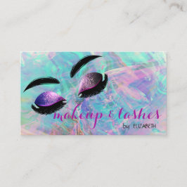 Elegant Iridescent Opal Glitter-streck,Makeup Visitkort