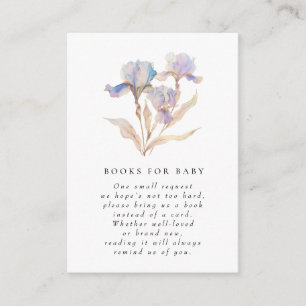 Elegant Iris Baby Shower Bokförfrågan Tilläggskort