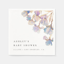 Elegant Iris Baby Shower Pappersservett
