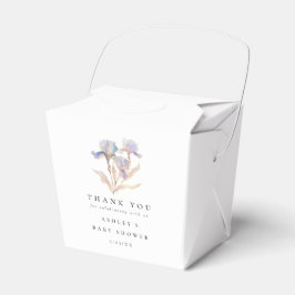 Elegant Iris Blommig Baby Shower Presentaskar