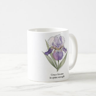 Elegant Iris Bloom Watercolor Mugg