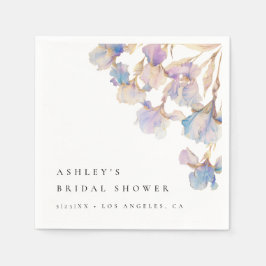 Elegant Iris Bröllopsdusch Pappersservett