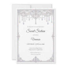 Elegant Iriserande Spets Sweet 16