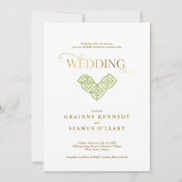 Elegant Irish Celtic Knot all in One Bröllop Inbjudningar
