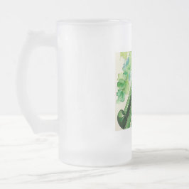 Elegant Irish Harp Frosted Stein - Celtic Music Frostat Ölglas