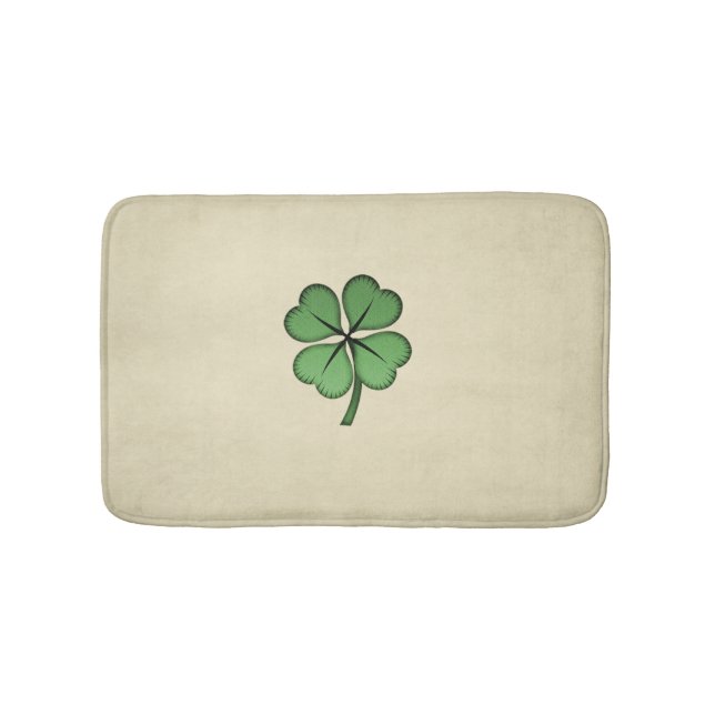 Elegant irländsk lycklig shamrock badrumsmatta (Framsidan)