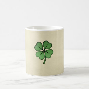 Elegant irländsk lycklig shamrock kaffemugg