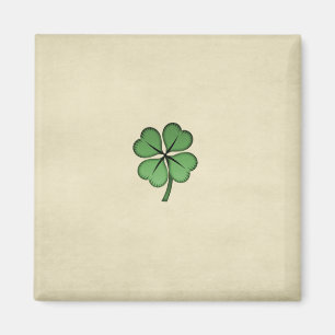 Elegant irländsk lycklig shamrock magnet