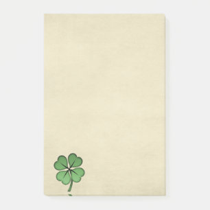 Elegant irländsk lycklig shamrock post-it block