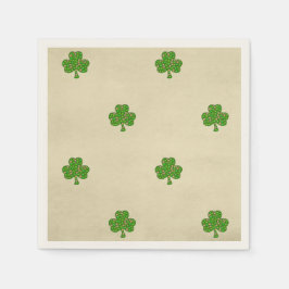 Elegant irländsk lycklig shamrock St. Patrick's Da Pappersservett