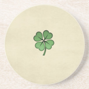 Elegant irländsk lycklig shamrock underlägg sandsten