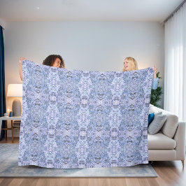Elegant isblå mosaik, modern fleecefilt