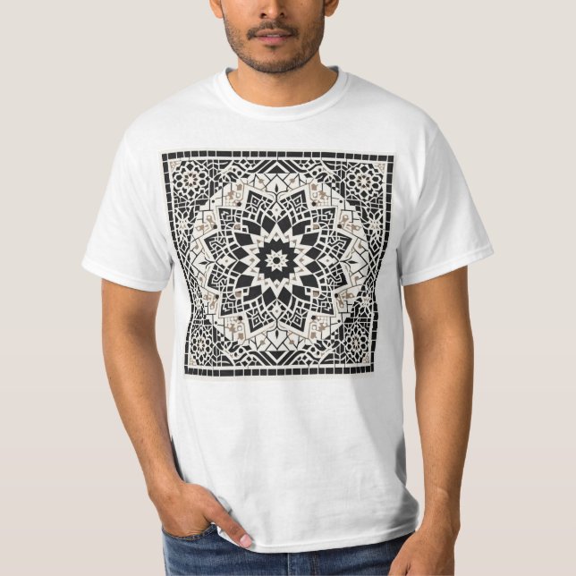 Elegant Islamic Tile Mönster: ett mästerverk T Shirt (Framsida)