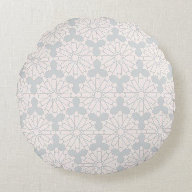 Elegant islamisk konstdesign rund kudde (Framsidan)