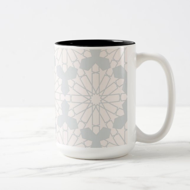 Elegant islamisk konstdesign Två-Tonad mugg (Höger)