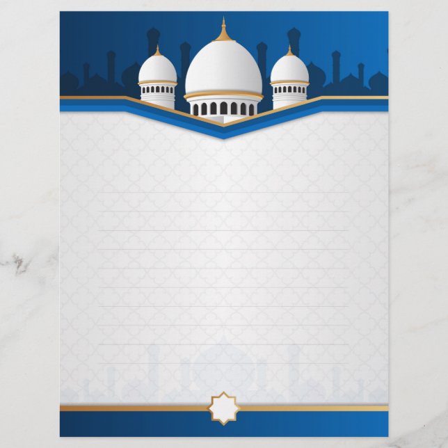 Elegant islamisk mall Letterhead Brevhuvud (Framsida)