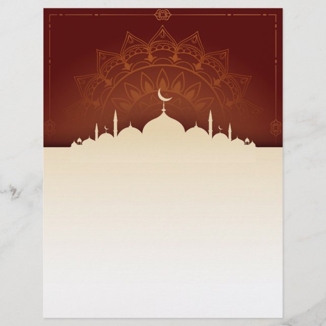 Elegant islamisk mall Letterhead Brevhuvud (Framsida)