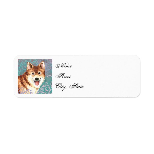 Elegant Islands Sheepdog Returadress Etikett (Framsidan)