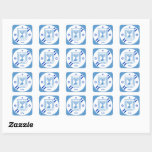 Elegant Israel Stickers & Israels Flagga/Etiketter Fyrkantigt Klistermärke<br><div class="desc">Stickers/Kuvert Seals: Elegant Israel design & Israels flagga med hebreisk personlig text / namn - kärlek mitt land, modern bröllop sälar, pub mitzvah party, födelsedagar, patrioter/sportfantaster</div>