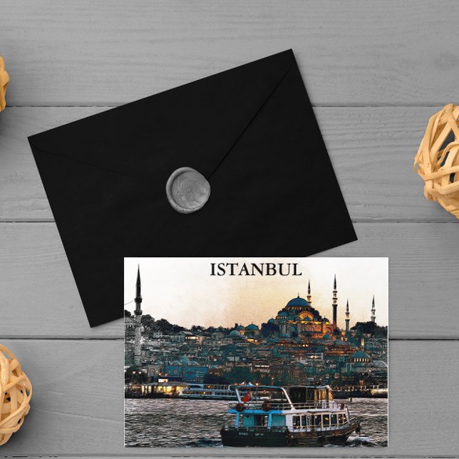 Elegant Istanbul Turkey Hagia Sophia Architecture Vykort (Istanbul Turkey City View Postcard)