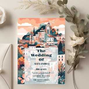 Elegant Italien Capri Destination Wedding Inbjudningar