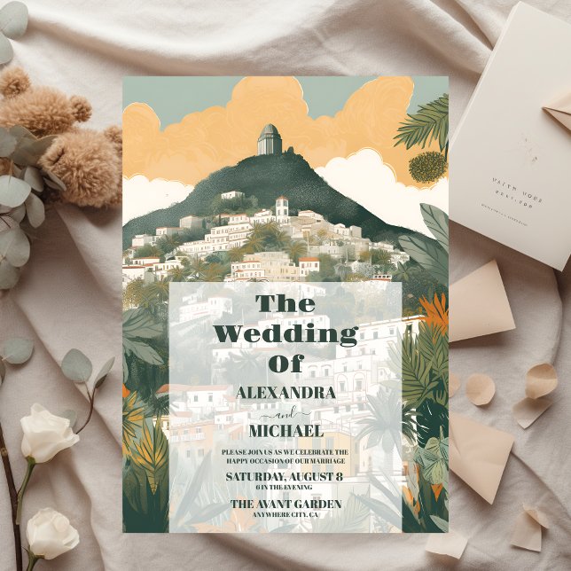 Elegant Italien Capri Destination Wedding Inbjudningar (Skapare uppladdad)