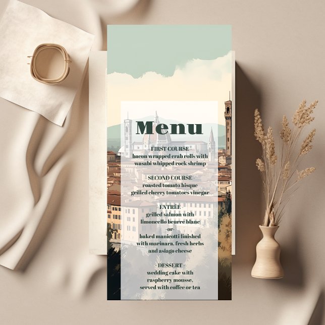 Elegant Italien Florence Destination Wedding Meny (Skapare uppladdad)