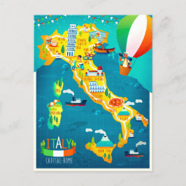 Elegant Italien för vattenfärg Helg Vykort