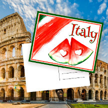 Elegant Italien Vattenfärg Melon Travel Helgdag