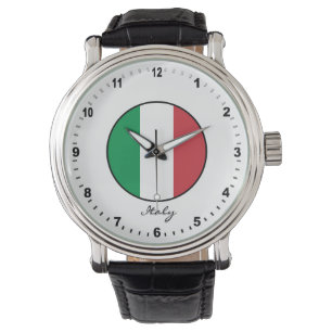 Elegant Italien Watch & Italy Flagga/Rom Armbandsur