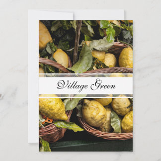 Elegant Italienska citroner i Basket Inbjudningar