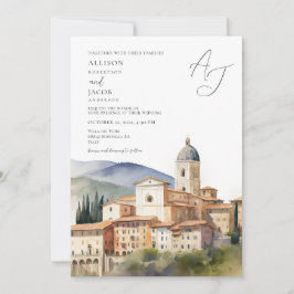 Elegant Italienska destinationsbröllop Inbjudningar