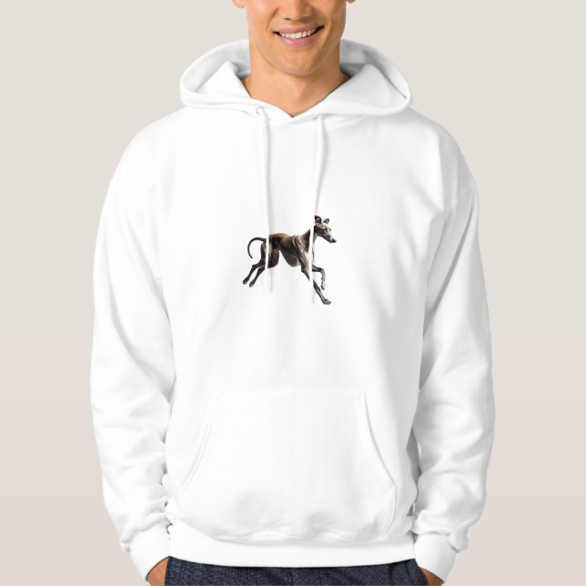 Elegant Italienska Greyhound Hoodie (Framsida)