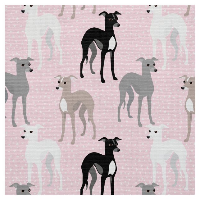Elegant Italienska Greyhound Mid-Century Modern Ro Tyg (Provkarta)