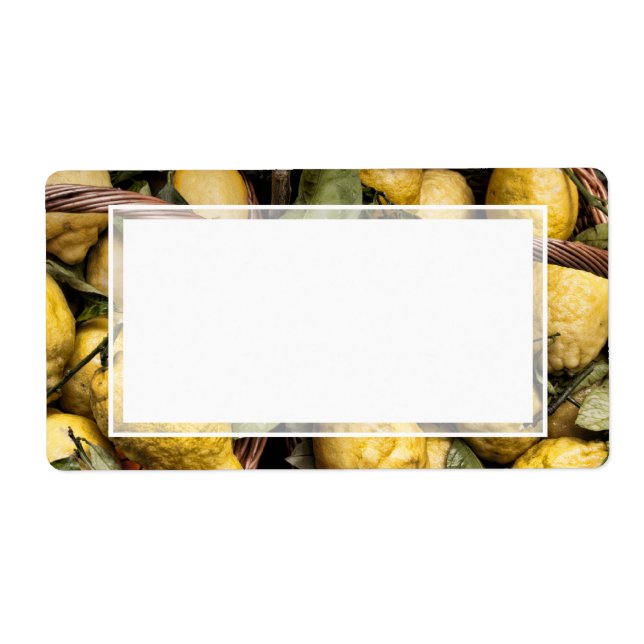 Elegant italienska Lemon Basket Amalfi Kusten Lemo Fraktsedel (Framsidan)