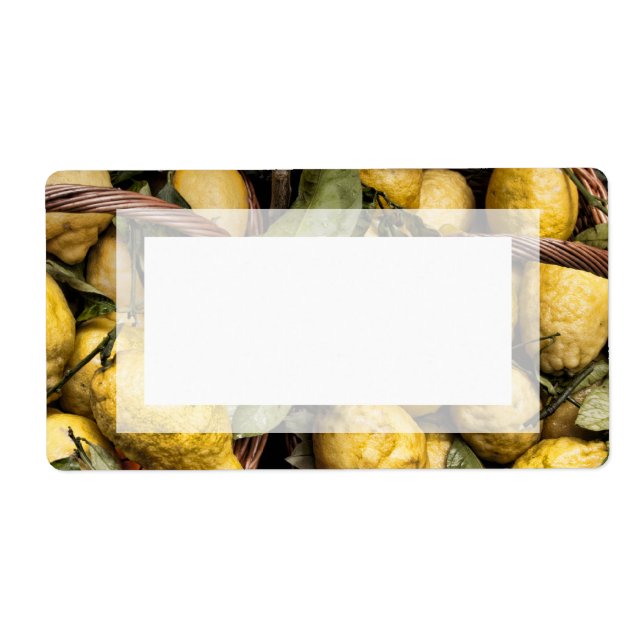 Elegant italienska Lemon Basket Amalfi Kusten Lemo Fraktsedel (Framsidan)