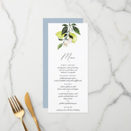 Elegant Italienska Lemons Calligraphy Menu Meny