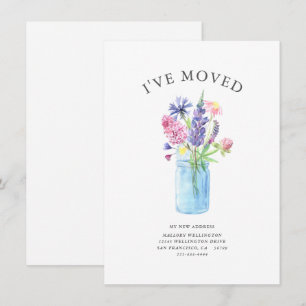 Elegant Ive Flyttat Blommigtens Flytta Meddelande