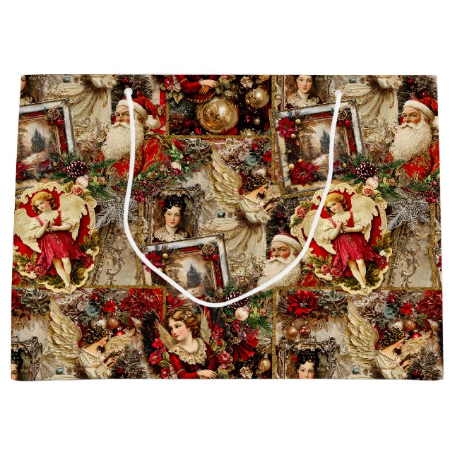 Elegant Ivory and Red Victorian Christmas Collage (Framsidan)