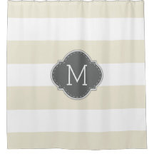 Elegant Ivory och White Rand med Monogram
