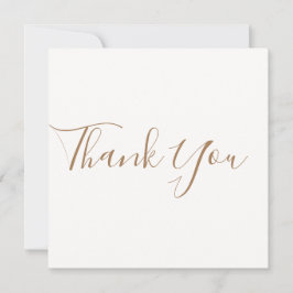 Elegant Ivory Photo Wedding Thank You Card Tack Kort