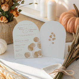 Elegant Ivory & Terracotta Fall WedArch Inbjudningar